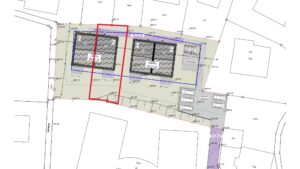 Freiflächenplan mit Grundstückseinzeichnung - Haus B