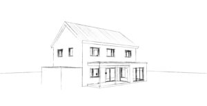 Planzeichnung Neubau-Villa 174